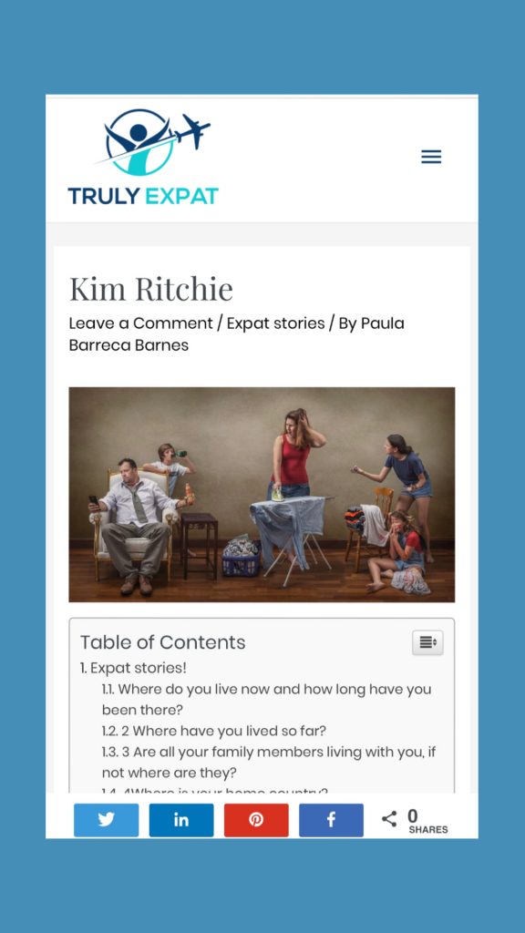 Kim Ritchie expat stories