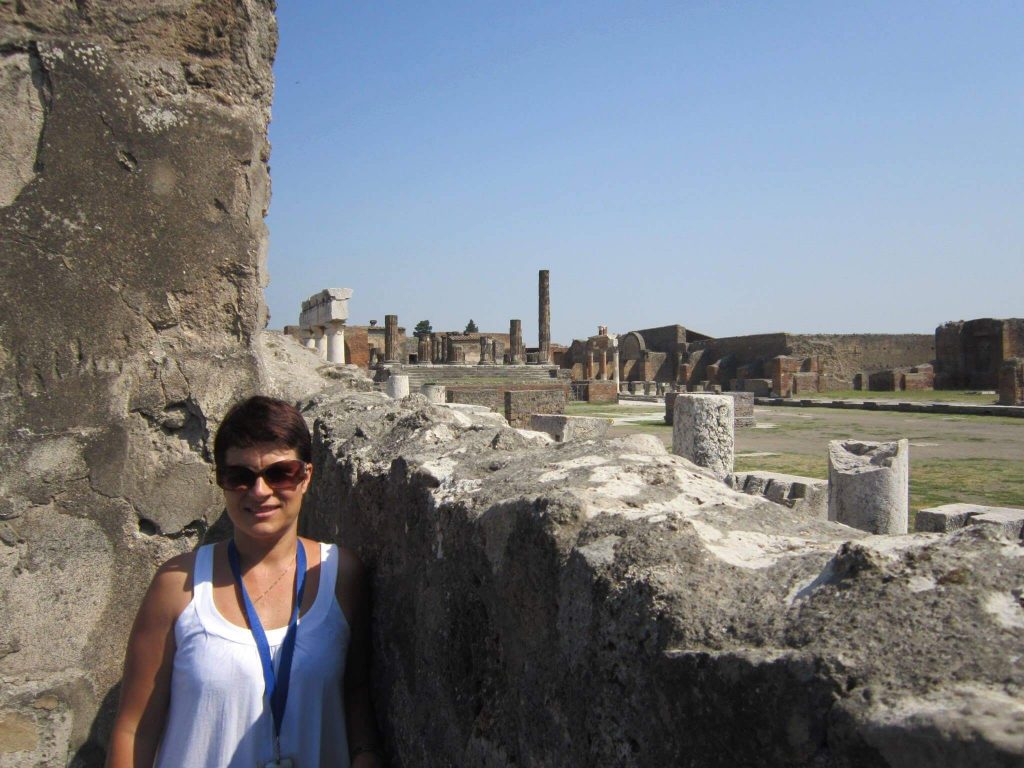 Standing in the middle of pompeii