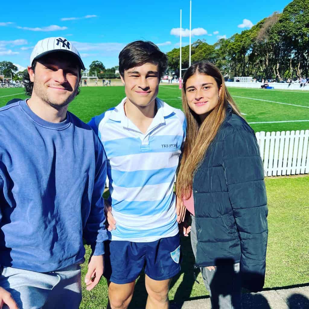 My three kids at school rugby game