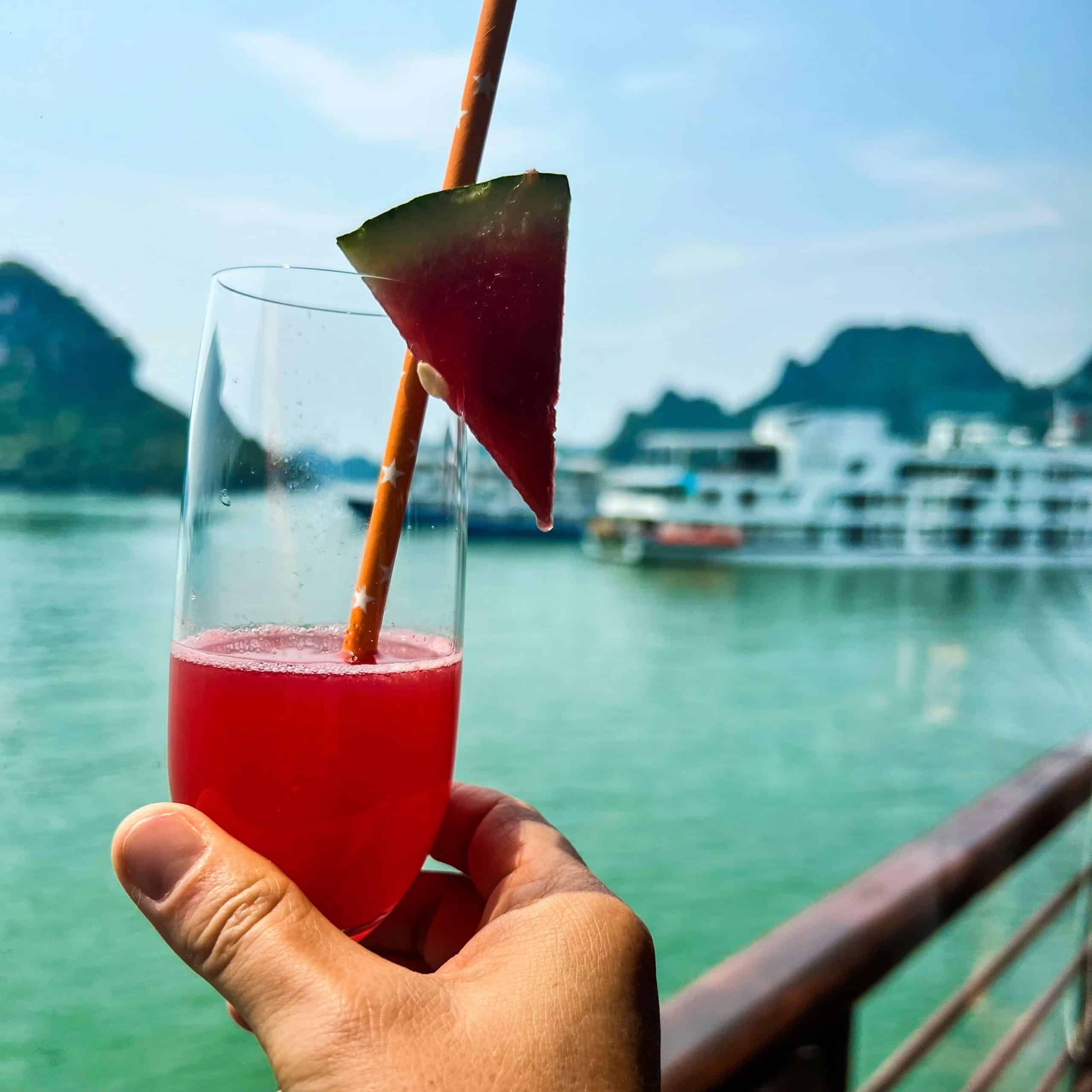 Halong Bay welcome drink